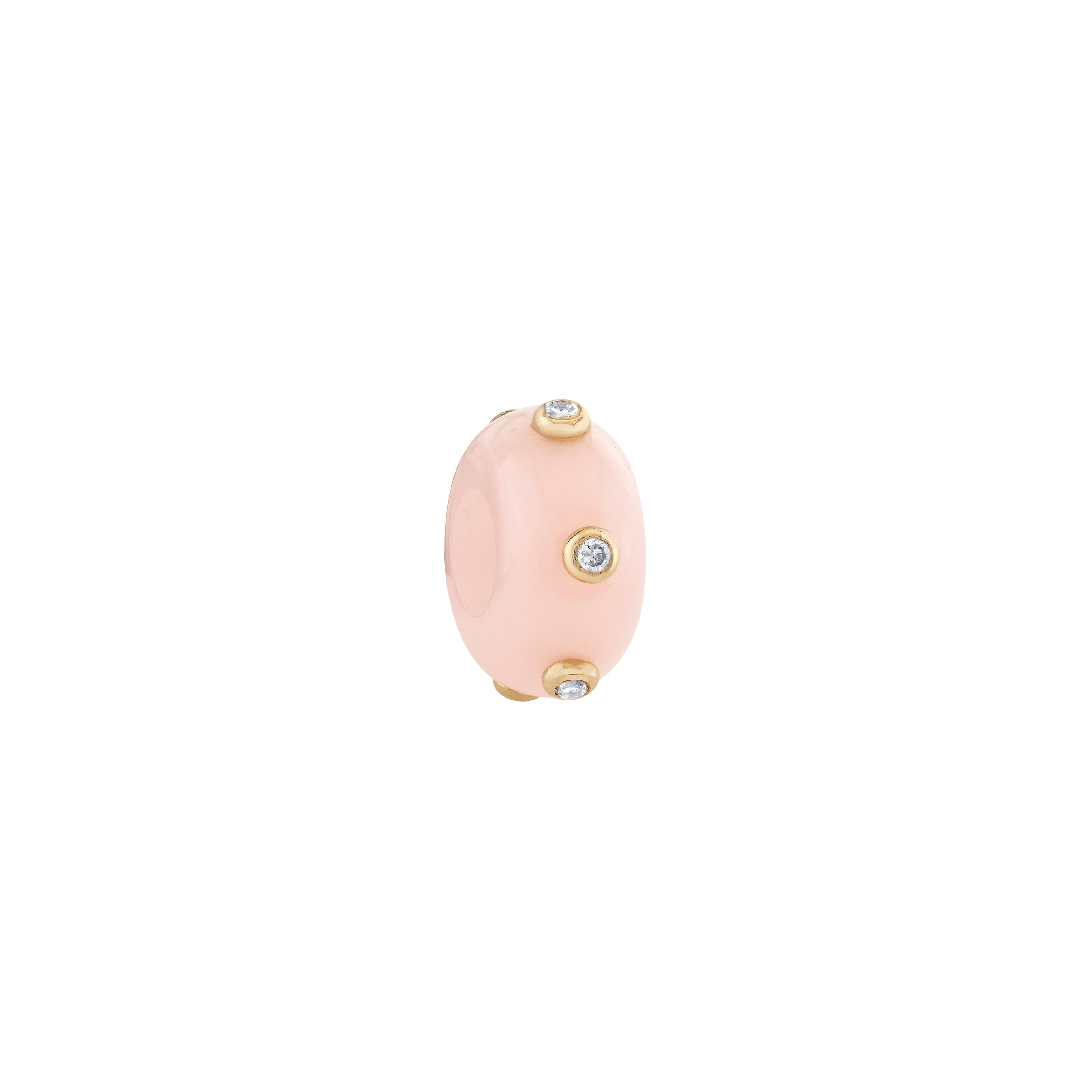 Opal & Diamond Rondelle Bead
