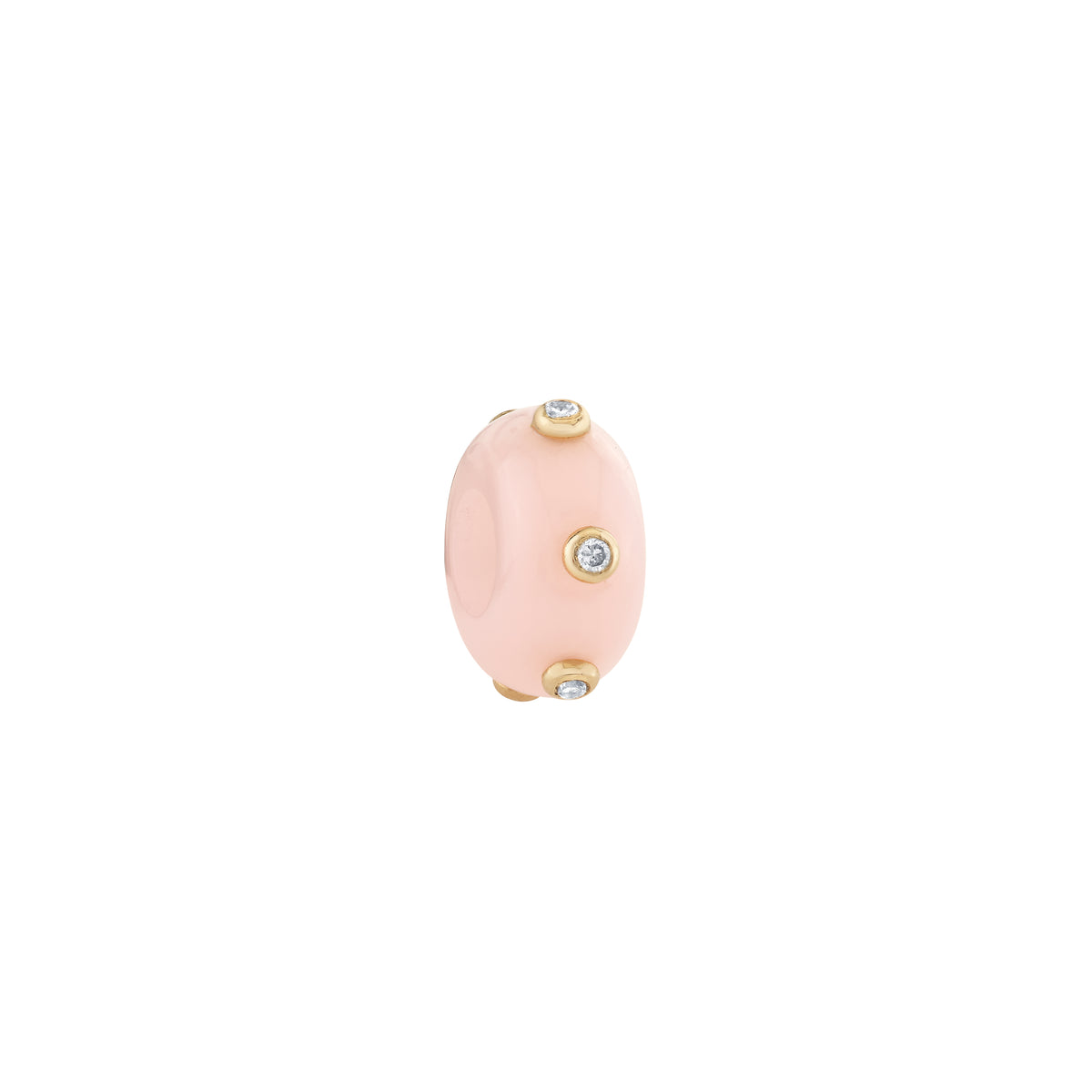 Opal & Diamond Rondelle Bead