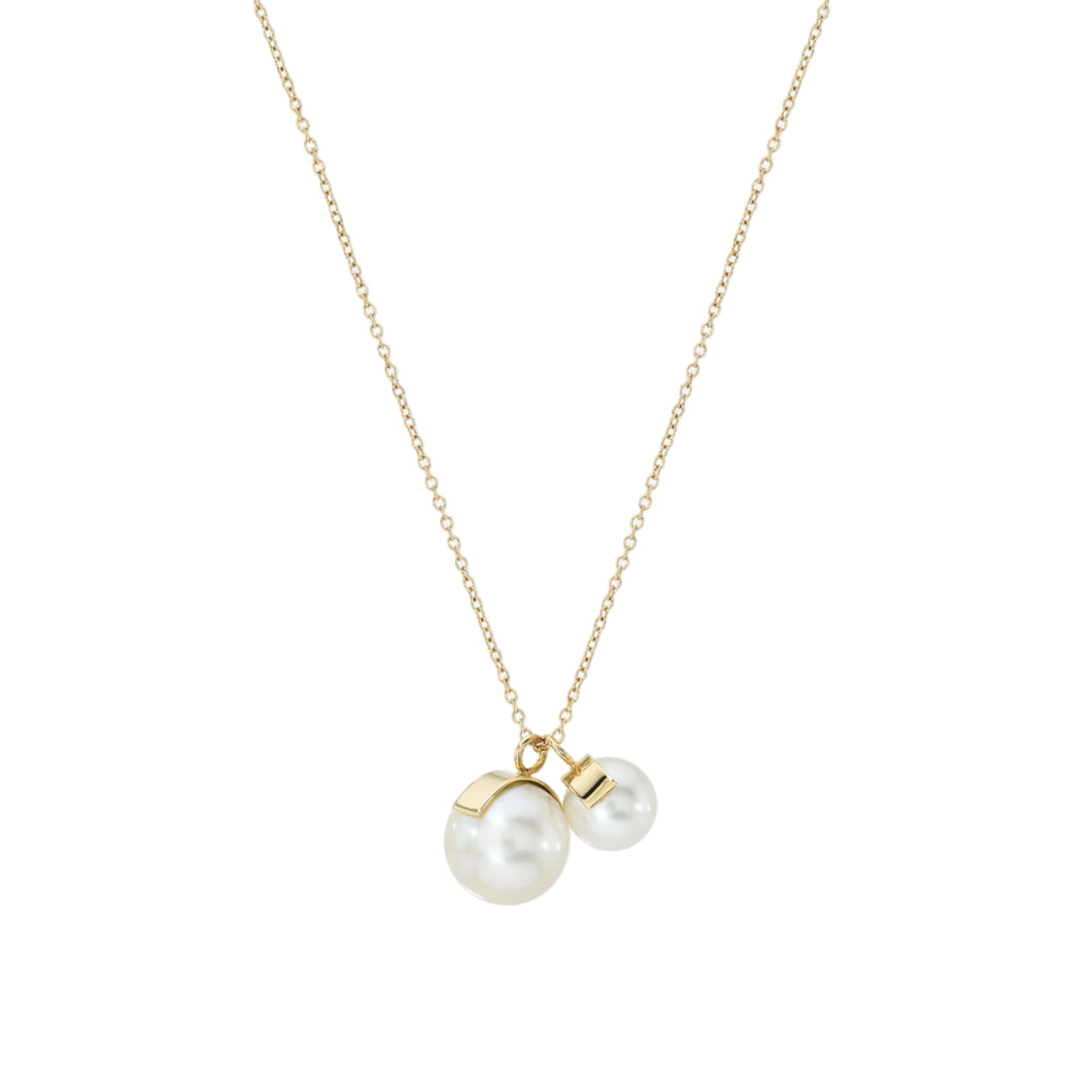 Aalto Round Pearl Duo Necklace