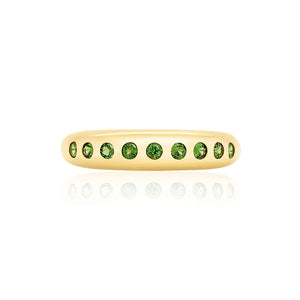 Nine Round Gemstone Skinny Ring