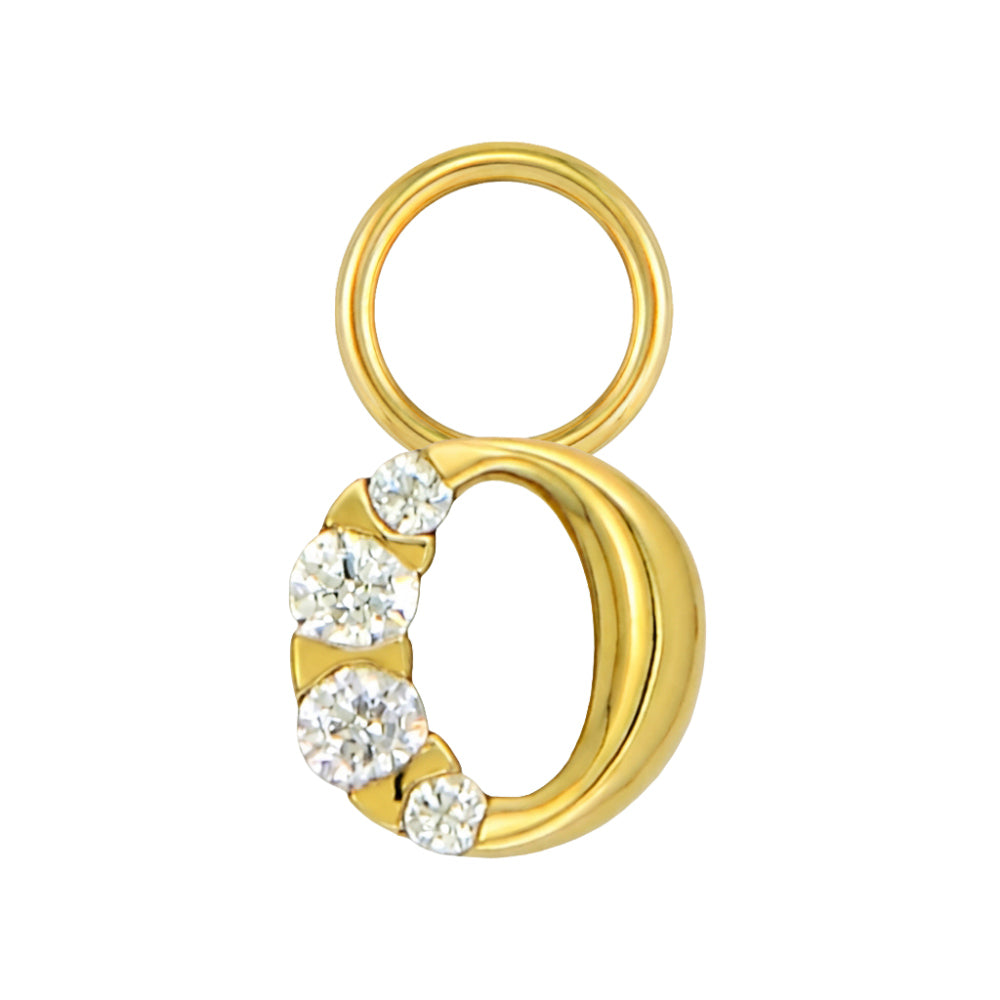 Mini Diamond Initial Charm
