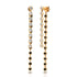 Bezel Set Diamond and Semi Precious Front Back Earrings