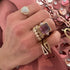 One of a Kind Bi-Color Tourmaline & Diamond Hearts Statement Ring
