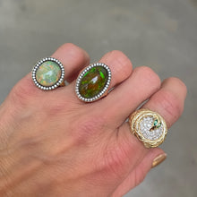 One of a Kind Brown Opal & Diamond Oval Statement Ring