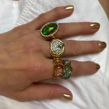 One of a Kind Brown Opal & Diamond Oval Statement Ring
