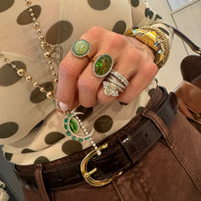 One of a Kind Brown Opal & Diamond Oval Statement Ring