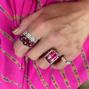 One of a Kind Hot Pink Tourmaline Statement Ring