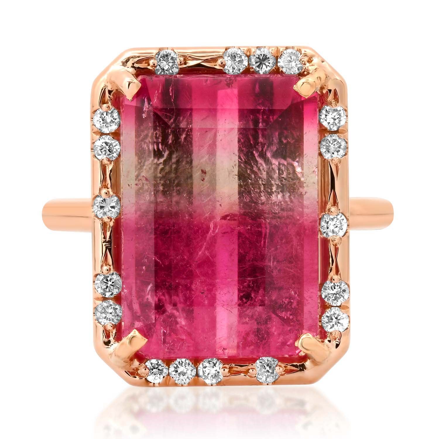 One of a Kind Hot Pink Tourmaline Statement Ring