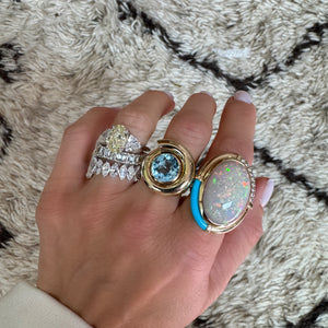 One of a Kind Opal & Turquoise Sugar & Spice Ring