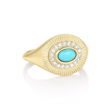 Oval Sunbeam Gemstone Ring