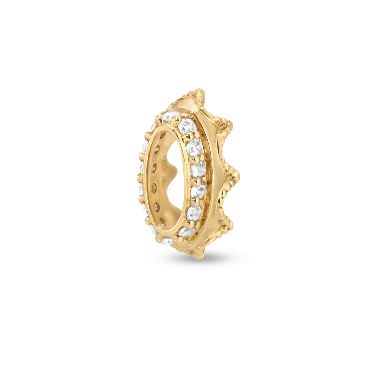 Pavé Diamond Crown Mini Bead