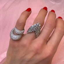 Pave Diamond Skin Swirl Ring