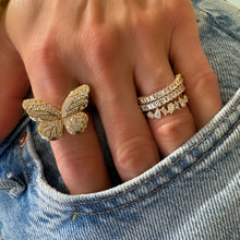 Pave Diamond Jumbo Butterfly Signet Ring