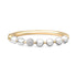 Pave Diamond & Gold Ball Bangle Bracelet