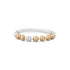 Pave Diamond & Gold Ball Bangle Bracelet