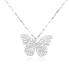 Pave Diamond Jumbo Butterfly Necklace