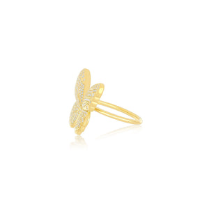 Pave Diamond Jumbo Butterfly Signet Ring