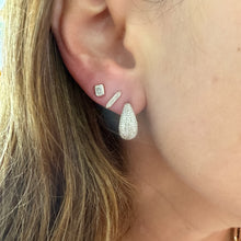 Pave Diamond On Point Stud Earrings