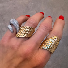 Pave Diamond Skin Swirl Ring