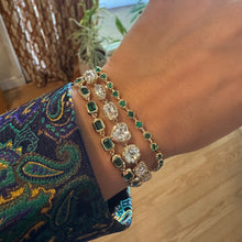 Perfectly Petite Round Bezel Set Emerald Tennis Bracelet