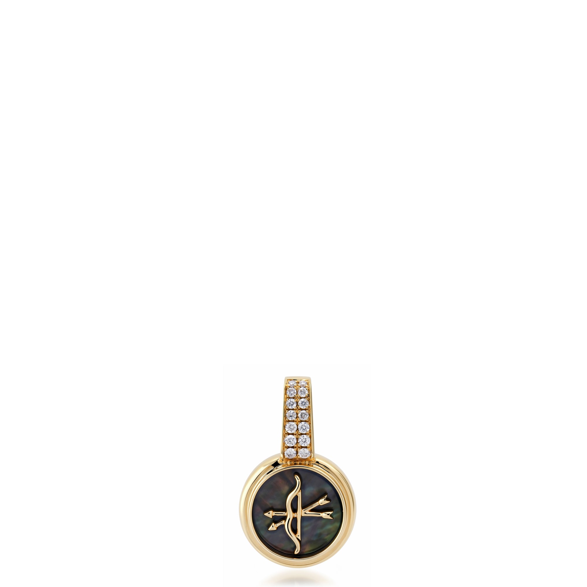 Petite Grey Mother of Pearl Zodiac Pendant
