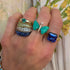 Petite Bezel Set Emerald Band Ring