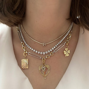 Bezel Set Petite Round Diamond Tennis Necklace2
