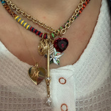 Jumbo Gold Heart Charm Necklace