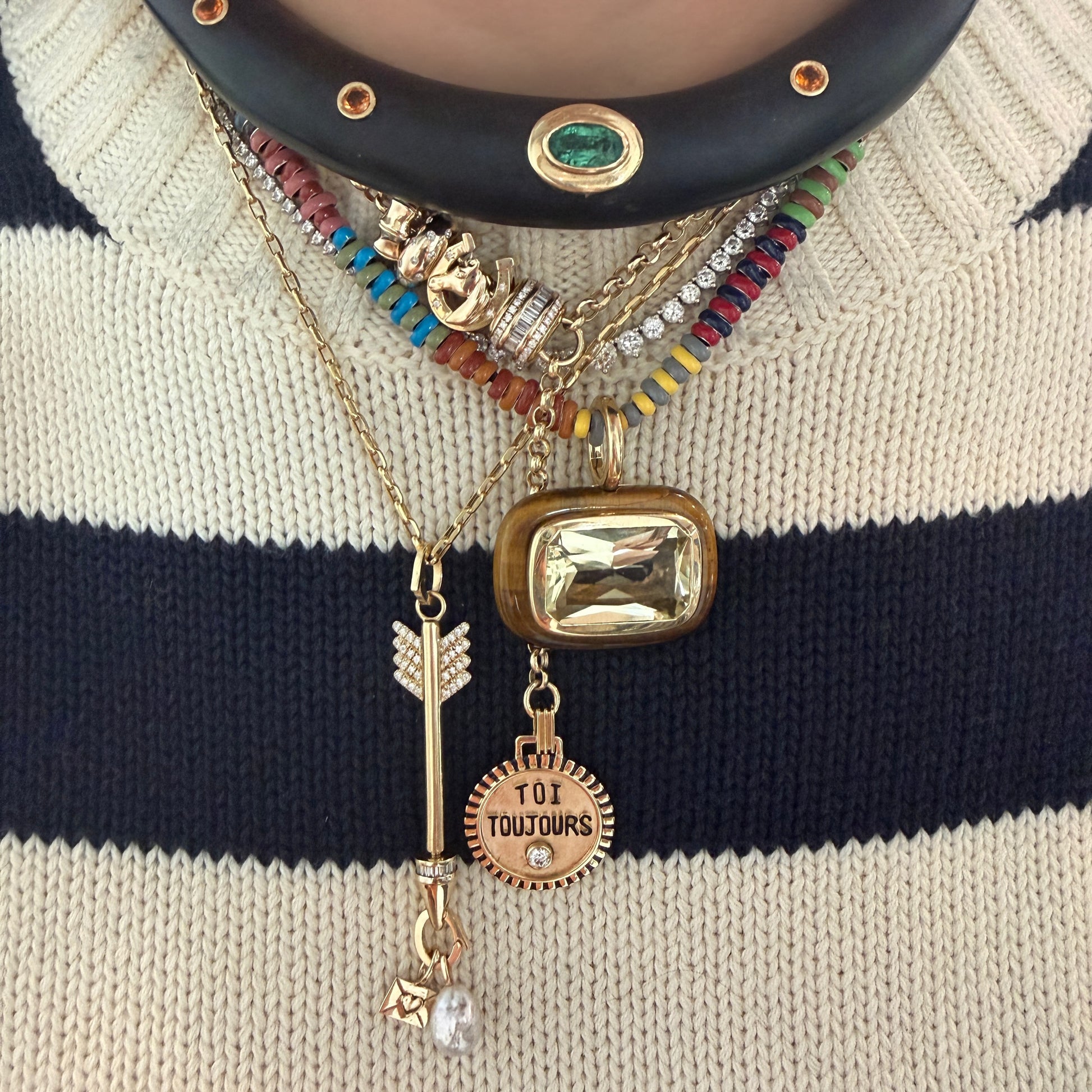 Runway Strikes Mini Bead Necklace