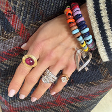 One of a Kind Pink or Green Tourmaline Orbit Ring