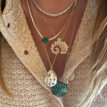 Chic Malachite Crab Pendant Necklace