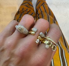 Pave Diamond Open Tube Ring