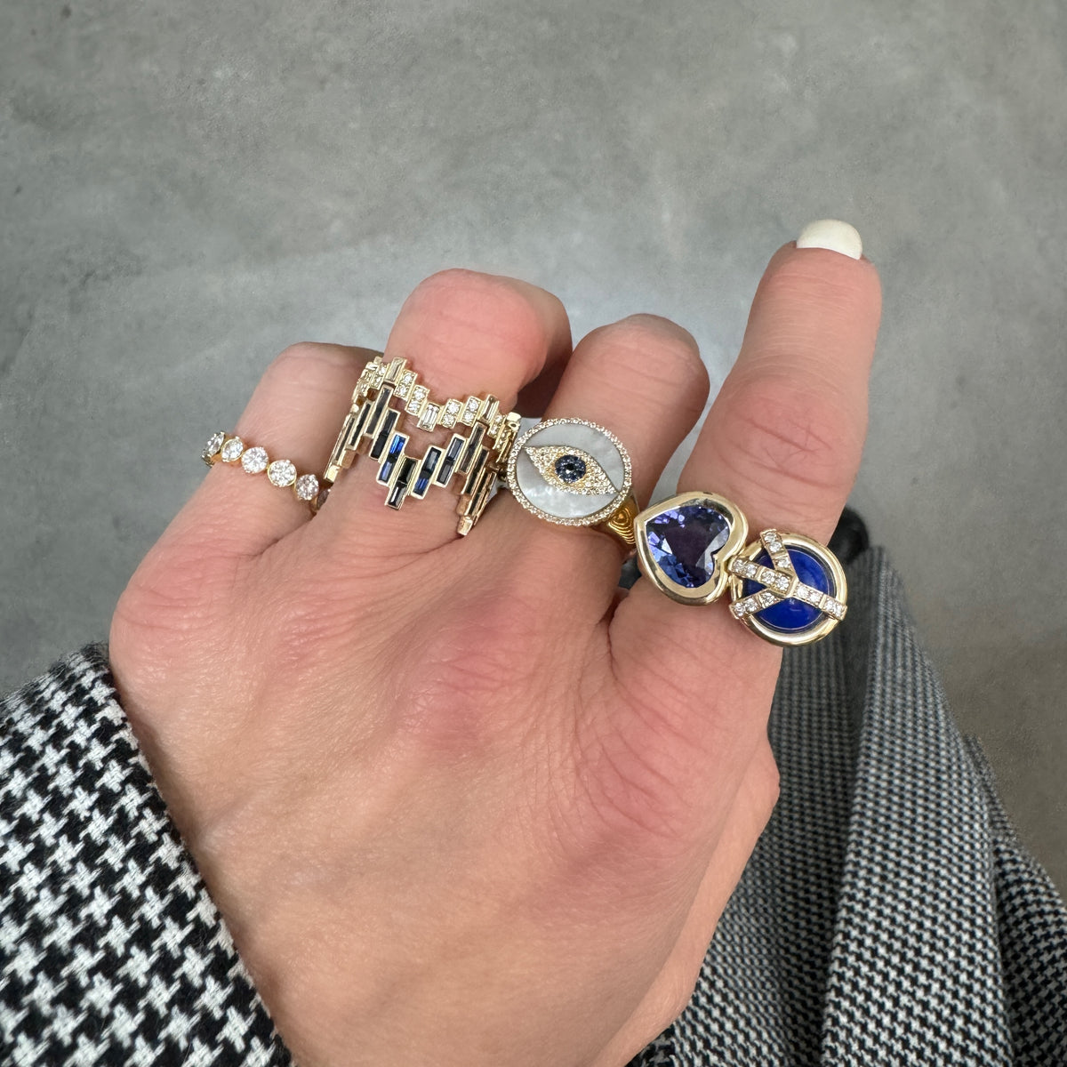 Skinny Enlightenment Equilibrium Baguette & Round Diamond Ring