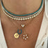 Round Bezel Set Miracle Plate Diamond Illusion Tennis Necklace