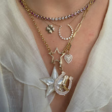 Petite Pave Diamond Heart Charm Pendant