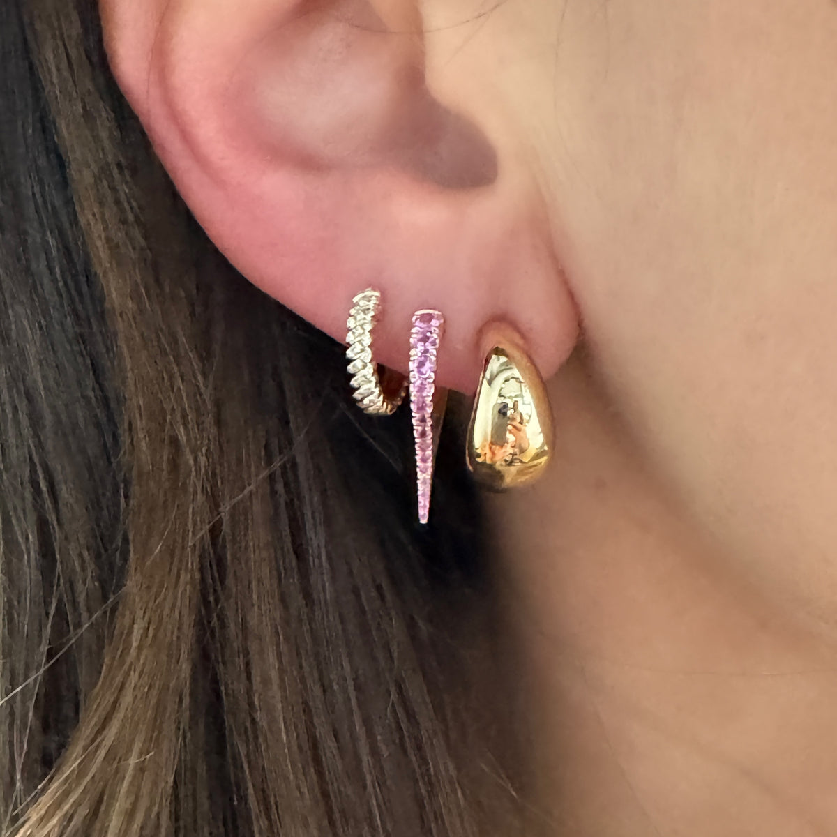 Jumbo Dome Huggie Earrings