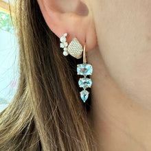 Pearl & Diamond Cluster Huggie Earrings