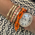 Matte Gold & Diamond Bamboo Bangle Bracelet