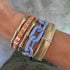 Matte Gold & Diamond Bamboo Bangle Bracelet