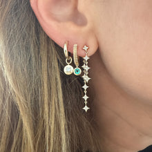 Front Back Multi-Diamond Sparkle Drop Chain Earrings