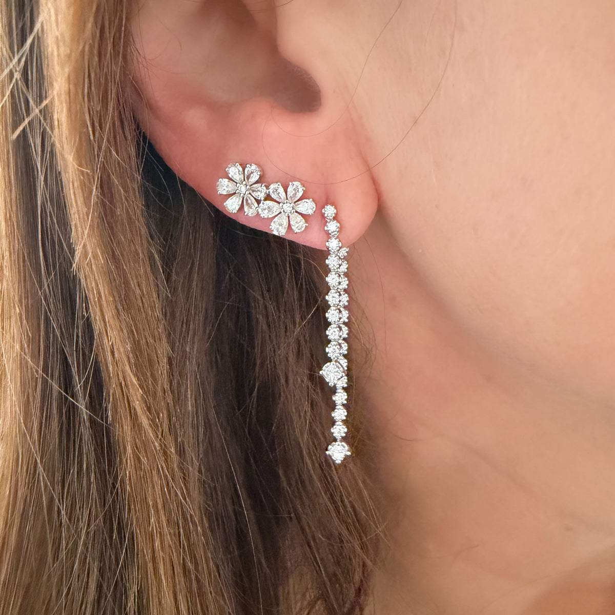Diamond Kate Fringe Earring