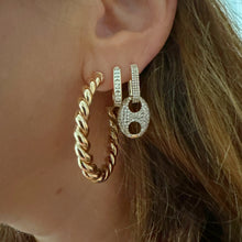 Diamond Baguette Jumbo Lola Huggie Hoop Earrings