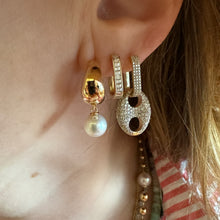 Diamond Baguette Jumbo Lola Huggie Hoop Earrings
