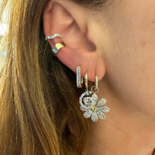 Diamond Baguette Jumbo Lola Huggie Hoop Earrings