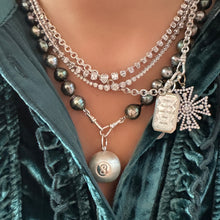 Alternating Graduated Bezel Set Diamond Rounds 1/2 Tennis Necklace