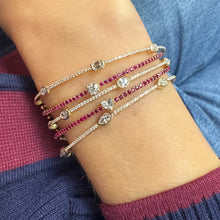 Pave Diamond Bangle with Emerald or Marquise Cut Bezel Diamonds