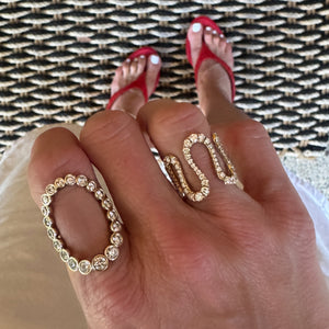 Sené Aura Gold or Pave Diamond Ring