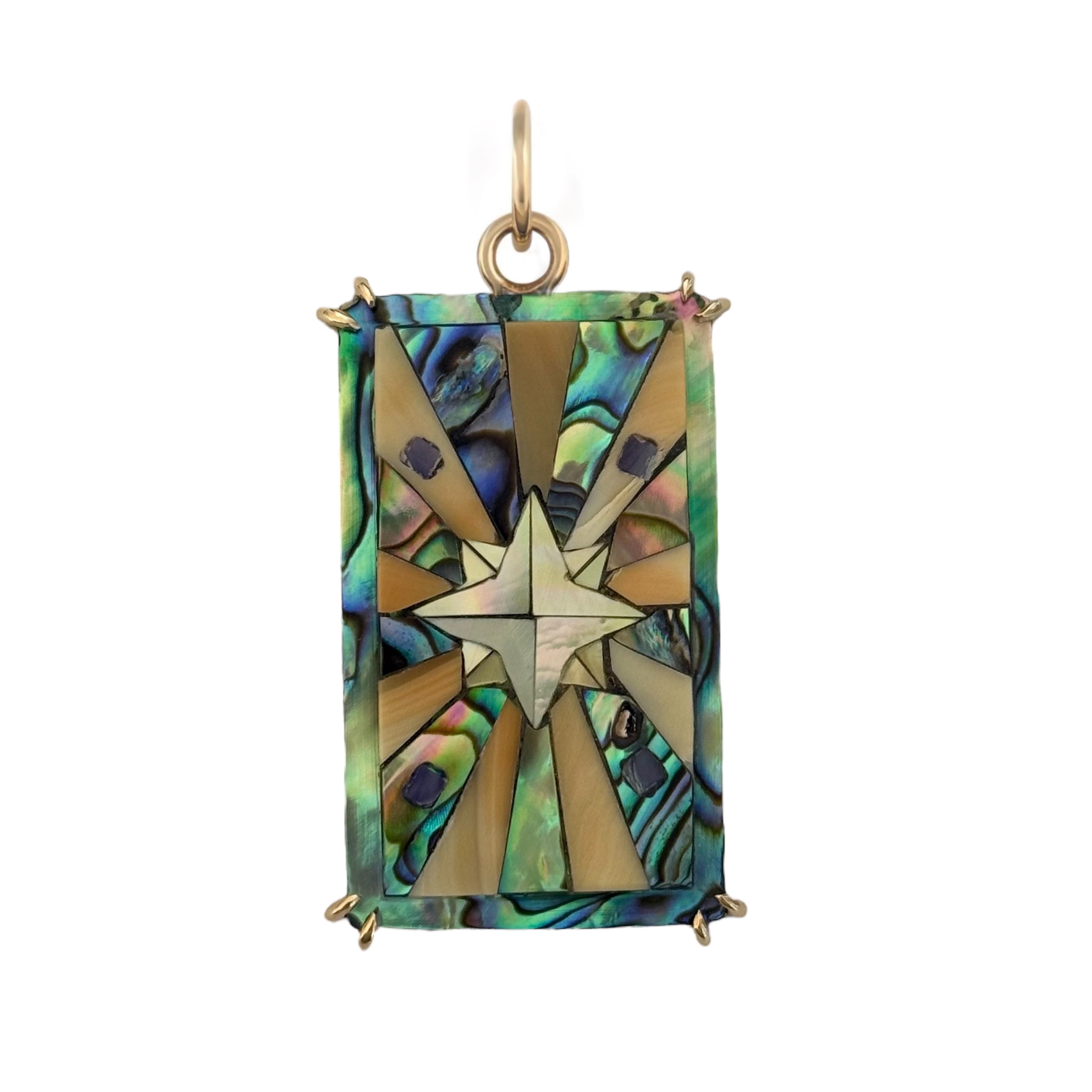 Hand Carved Star Tarot Card Charm