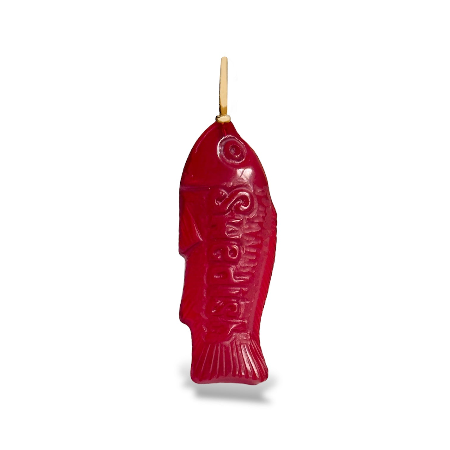 Red Chalcedony Sweetish Fish Charm