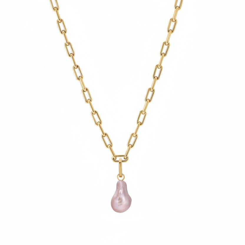 Pink Baroque Pearl Hinged Charm